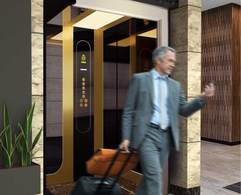 پنل آسانسور، دکمه آسانسور، دکوراسیون آسانسور، دکوراسیون داخلی، معماری لابی آسانسور، ایده طراحی آسانسور