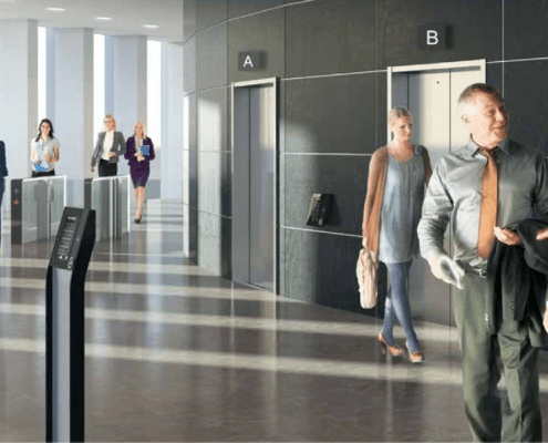 آسانسور های گروهی ، کنترل دسترسی در اسانسور های شلوغ