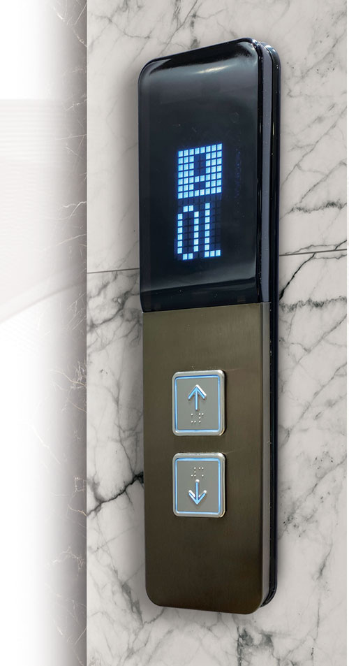 شستی آسانسور طبقات و سالن لابی، پنل آسانسور دکمه احضار آسانسور